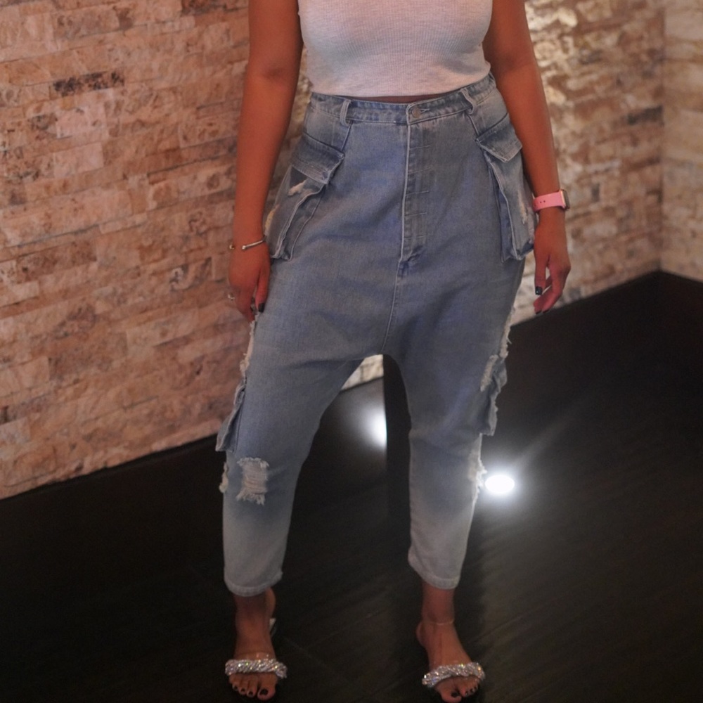 Harem Jeans with Pockets
